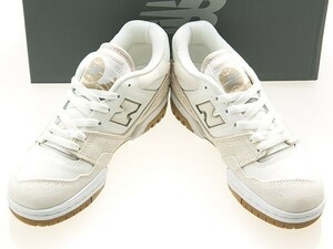 新品/NEW BALANCE/ニューバランス/BBW550TB/レディースサイズ/WHITE/BEIGE/GUM/ホワイト/ベージュ/ガム/ワイズB/24.5cm