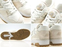 新品/NEW BALANCE/ニューバランス/BBW550TB/レディースサイズ/WHITE/BEIGE/GUM/ホワイト/ベージュ/ガム/ワイズB/24.5cm_画像3