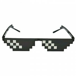 【VAPS_1】おもしろサングラス/ドットサングラス パーティーグッズ モザイクサングラス 変装 メガネ 送込