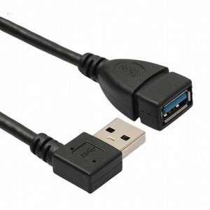 【VAPS_1】USB3.0 左L型 延長ケーブル 《20cm》 L字型 角度 USBケーブル 送込