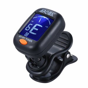 [VAPS_1]AROMA AT-101 Mini clip-on digital tuner { black } guitar base ukulele violin including postage 