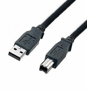 【vaps_7】[未使用品]USB2.0ケーブル A-B 1.8m ブラック 黒 送込