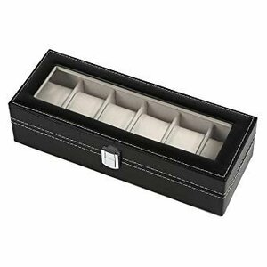 [vaps_4] wristwatch clock storage case 6ps.@ for synthetic leather watch case display storage box collection case including postage 