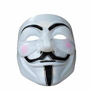 【VAPS_1】V for Vendetta/Vフォー・ヴェンデッタ ガイ・フォークス仮面 アノニマスマスク 白 送込