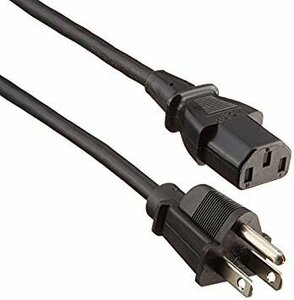 [vaps_5][ secondhand goods ] desk top power supply cable 1.6m 3 pin socket -3 pin plug black including postage 