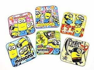 【vaps_5】ミニオンズ Minions ミニタオル アソート 6種 (各1枚ずつ) 計6枚セット ミニオン ハンドタオル フェイスタオル 送込