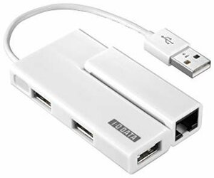 【vaps_7】【中古品】I-O DATA 有線LANアダプター搭載 USB2.0 4ポートハブ US2-HB4ETX 送込