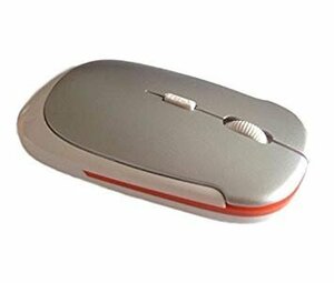 【VAPS_1】マウス 超薄型 軽量 ワイヤレスマウス 《シルバー》 USB 光学式 3ボタン 2.4G コンパクト マウス 送込