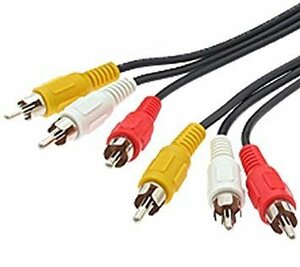 [vaps_4][ unused goods ] video cable 1.2m 3 pin -3 pin ( red white yellow ) AV cable RCA pin cable including postage 