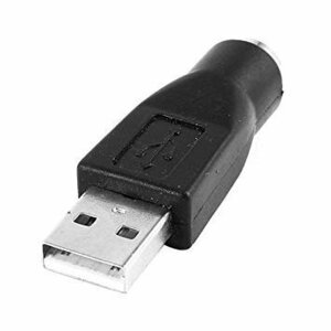 リタプロショップ? PS/2 to USB変換アダプター PS/2メス-USB A オス (ブラック)