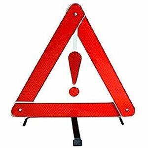 【vaps_5】車用 警告反射板セキュリティ 二次災害 三角表示板 カー用品 緊急 反射板 組立 収納BOX付き 送込