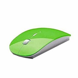 【vaps_5】極薄 マウス 《グリーン》 無線 光学式ワイヤレスマウス 2.4GHz USB 送込