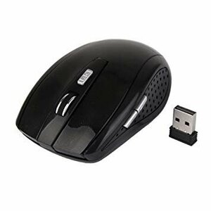 【vaps_4】マウス ワイヤレスマウス 《ブラック》 USB 光学式 6ボタン マウス 無線 2.4G 送込
