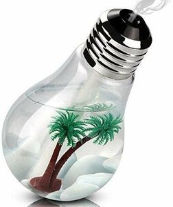 【vaps_5】電球型 卓上加湿器 超音波式 大容量 400ml LED搭載 7色変化 静音 送込