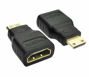 【vaps_3】HDMI(メス) - mini HDMI(オス) 変換アダプタ HDMI to ミニHDMI 変換アダプター コネクタ 送込