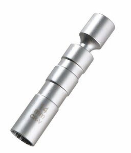 【vaps_3】スパークプラグレンチ 専用ソケット 《14mm》 360°回転ヘッド 差込角3/8 磁気 ユニバーサルソケット 脱着工具 送込