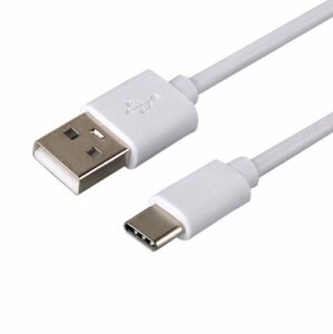 【vaps_4】USB2.0 Type-Cケーブル 《1m》 《ホワイト》 2A急速充電 データ転送対応 USB A to Type-C 充電ケーブル 送込