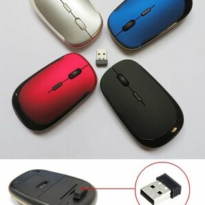 【vaps_3】マウス 超薄型 軽量 ワイヤレスマウス 《ブラック》 BK USB 光学式 3ボタン 2.4G コンパクト マウス 送込の画像3