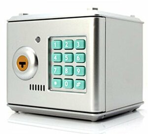 [vaps_6] dial lock type savings box { silver } key attaching 4 column number lock including postage 