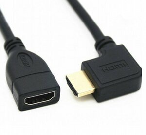 【vaps_3】HDMI 延長ケーブル 右L型 HDMIオス-メス HDMIケーブル L字型 延長 ケーブル 送込