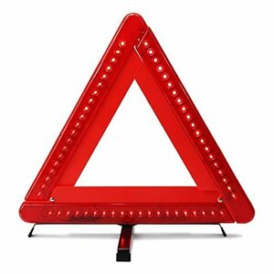【vaps_7】LED 三角表示板 折りたたみ 点滅 車用 非常時 反射板 警告板 送込