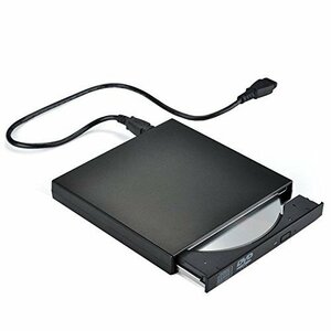 【vaps_5】USB2.0外付けポータブルDVDドライブ 《ブラック》 バスパワー CD-R CD-ROM DVD-ROM Windows対応 送込