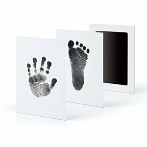 【vaps_3】汚れない手形足形キット ブラック 赤ちゃん 手型 足型 スタンプ 出産祝い 新生児 犬 猫 送込