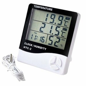 【vaps_3】デジタル温湿度計 温度湿度時刻表示 置き掛け兼用 室内室外用 (切り替えタイプ) 送込