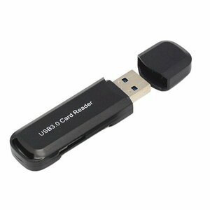 USB3.0カードリーダー 《ブラック》 高速伝送 MicroSDXC MicroSDHC MicroSDカード対応 _