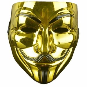 【vaps_7】V for Vendetta ガイフォークス アノニマス 仮面マスク 《ゴールド》 仮装 コスプレ 送込