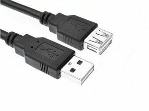 【vaps_7】USB2.0 延長ケーブル Aオス-Aメス 《1.5m》 《ブラック》タイプA type-A 延長 ケーブル 送込