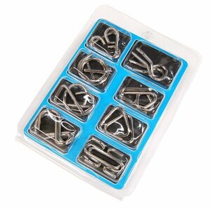 [vaps_3] mystery ring puzzle rings 8 piece set { Indigo } puzzle tea i needs ring intellectual training toy including postage 
