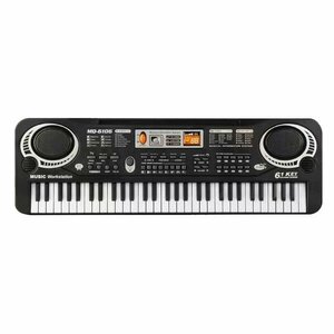 【vaps_6】マイク付き 61鍵盤電子ピアノ ミニ鍵盤 録音 和音 電子キーボード 楽器 玩具 知育 送込