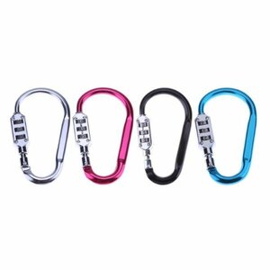 [vaps_2] number lock type kalabina all-purpose lock holder small color Random anti-theft crime prevention mountain climbing climbing including postage 