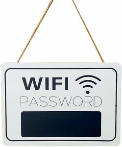 【VAPS_1】Wi-Fiパスワード 掛け看板 ボード Wifi看板 ワイファイ サインプレート カフェ 店看板 木製 送込