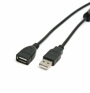 【vaps_3】USB2.0 延長ケーブル 5m USBオス-メス ブラック USBケーブル 送込