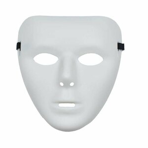 【VAPS_1】仮装マスク ホワイトマスク お面 仮面 コスプレ ダンス 変装 ホラー ゴースト ハロウィン 送込