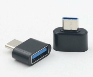 【vaps_4】OTG対応 USB-A to USB Type-C 変換アダプター 《ブラック》 送込