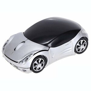 【vaps_5】車デザイン USB ワイヤレス 光学マウス 《シルバー》 無線マウス 送込