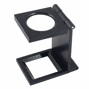 [vaps_4] folding type stand magnifier magnification 10 times . see magnifier linen tester small size mobile magnifying glass scale . attaching including postage 
