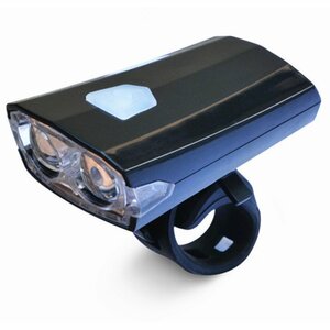 【vaps_6】USB充電式 自転車 ヘッドライト 《ブラック》 3点灯 マウントタイプ 送込