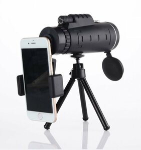[vaps_3] monocle telescope lens 40x60 height magnification wide-angle zoom day and night combined use waterproof long distance photographing one hand smartphone tripod holder storage case attaching including postage 
