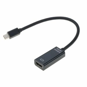 【vaps_3】Mini DisplayPort to HDMI 変換ケーブル 《ブラック》 4K 2K ミニディスプレイポート 変換アダプタ 送込