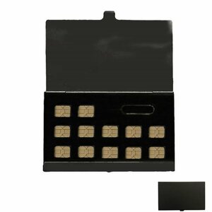 12枚収納 SIMカード 収納ケース 《ブラック》 持ち運び カードケース nanoSIMカード _