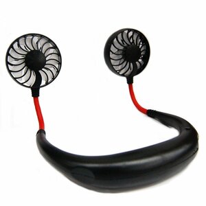 [vaps_3] hands free fan { black } neck ..USB electric fan compact light weight air flow 360° angle adjustment k including postage 