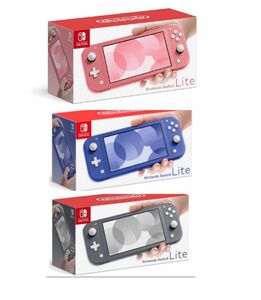 新品未使用 Nintendo Switch lite コーラル ブルー グレー 本体 3台セット
