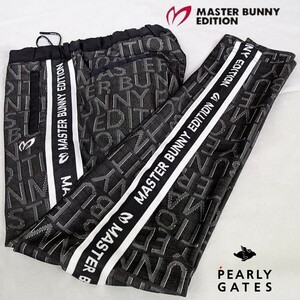 * new goods regular goods PEARLYGATES/ master ba knee MBE Logo tricot Jaguar do pants 5(L) comfortably cord attaching waist rubber entering 