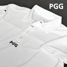 ☆新品正規品 PEARLYGATES/PGG メンズメッシュ裏使い 半袖ポロシャツ size4(M)　優れた吸水速乾性、ストレッチ性、通気性、軽量_画像2