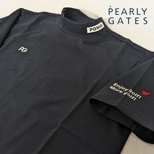 ★新品正規品 PEARLYGATES/パーリーゲイツ メンズベアカノコ 半袖ハイネックカットソー size5(L)　日本製