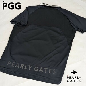 ★新品正規品 PEARLYGATES/PGG MSY 軽量 天竺×メッシュ 半袖ポロシャツ size4(M)　夏に最高の着心地！！